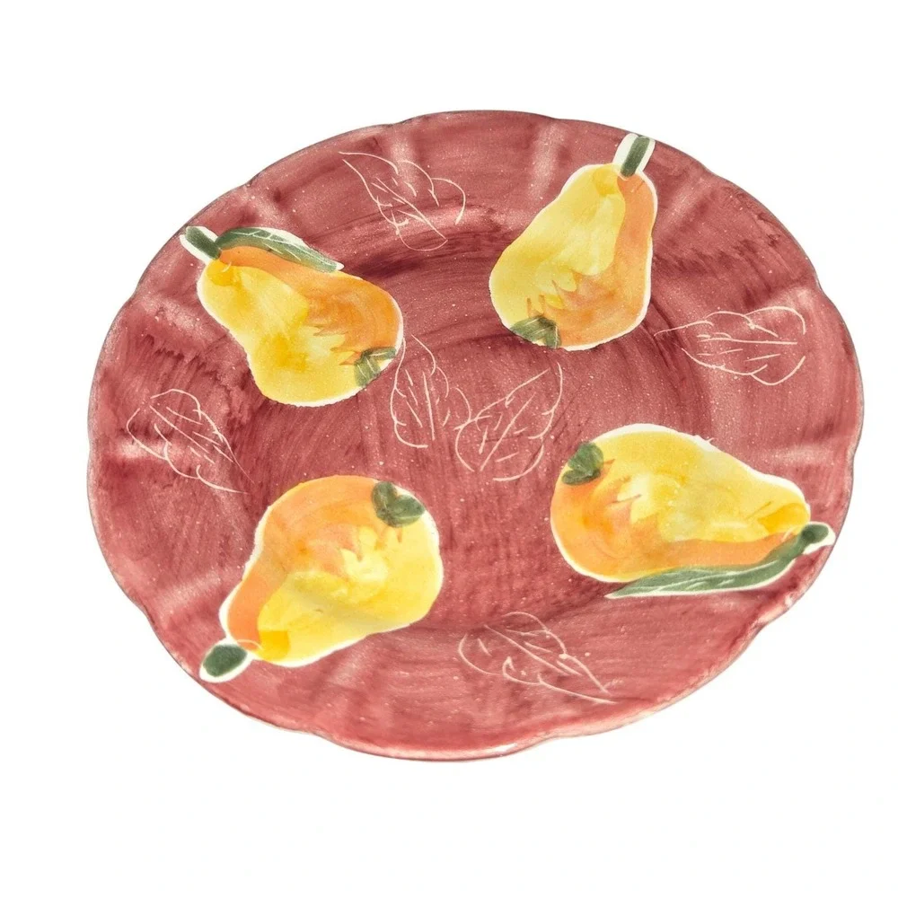 Pottery Barn Pear Ceramic Salad Plate 8.5